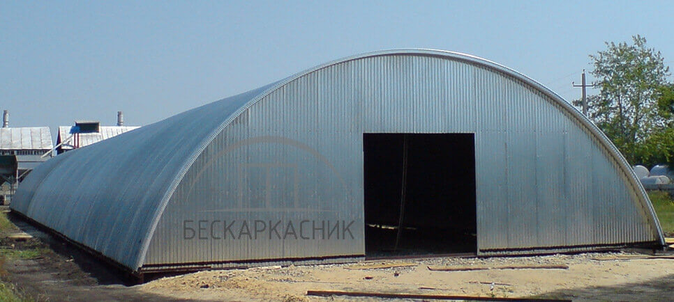 Бескаркасные ангары арочного типа  в Курской области